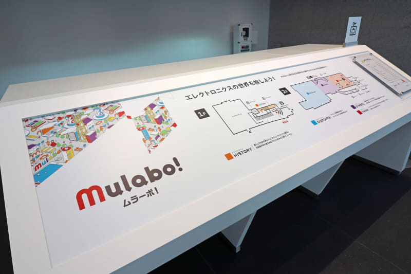 エントランスに設置されたMulabo!館内の案内図