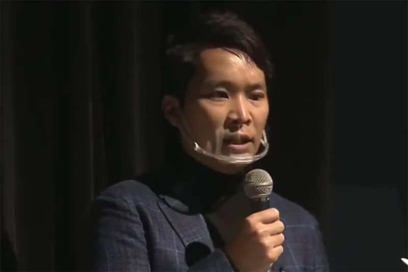 主催の株式会社CA Tech Kids 代表取締役社長 上野朝大氏。「子どもたちが新しい価値を生み出す輝かしいステージにしたい」と語った