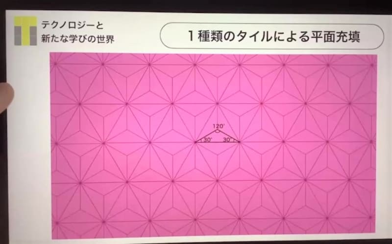 二等辺三角形を敷き詰めた複雑で、美しいアート