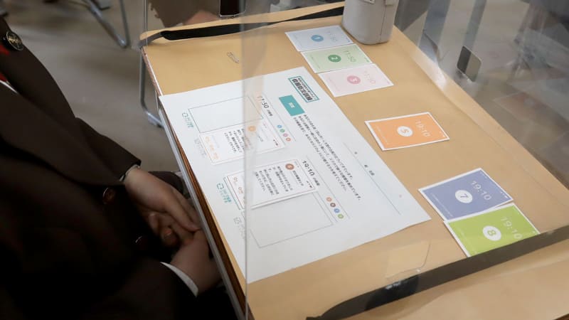 時間帯別にカードを1枚ずつ選び、内容を見て拡散・シェアするかを判断