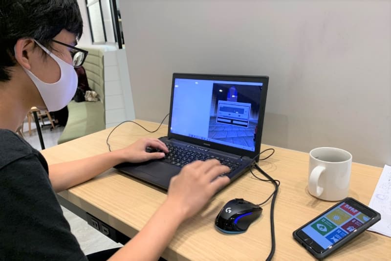 山口さんは、「CoderDojo 宜野湾」と「CoderDojo 浦添」でジュニアメンターとしても活動中だという