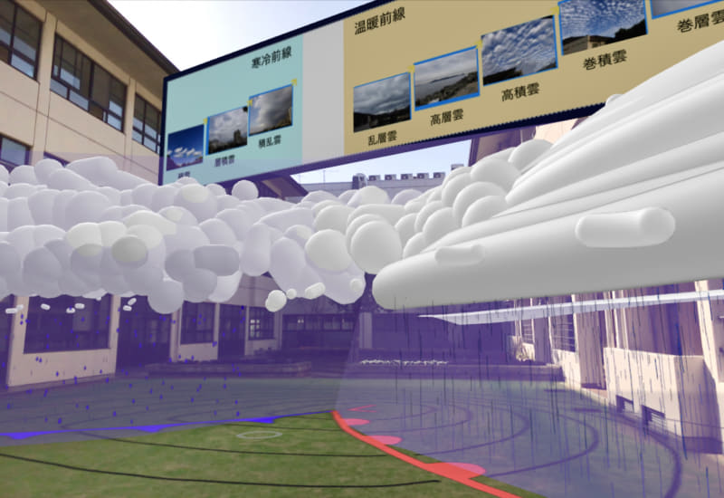 iPadはただのディスプレイではなく、現実にバーチャル空間の情報を投影する機能を持つ。抽象度の高い知識を「見える化」し、自ら操作して作り上げることも可能なことから、理科に限らず多くの教科においても応用可能だ