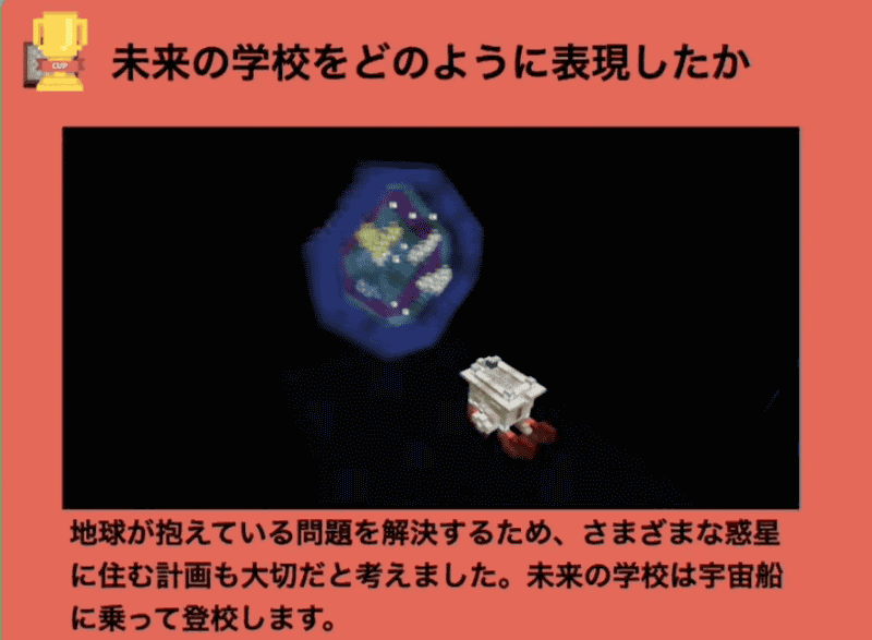 さまざまな惑星に住む未来の学校