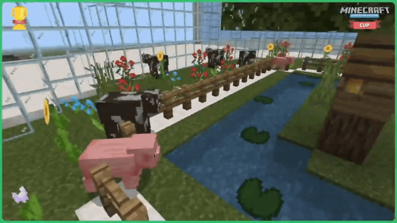 学校の中にはさまざまな施設がならんでいる