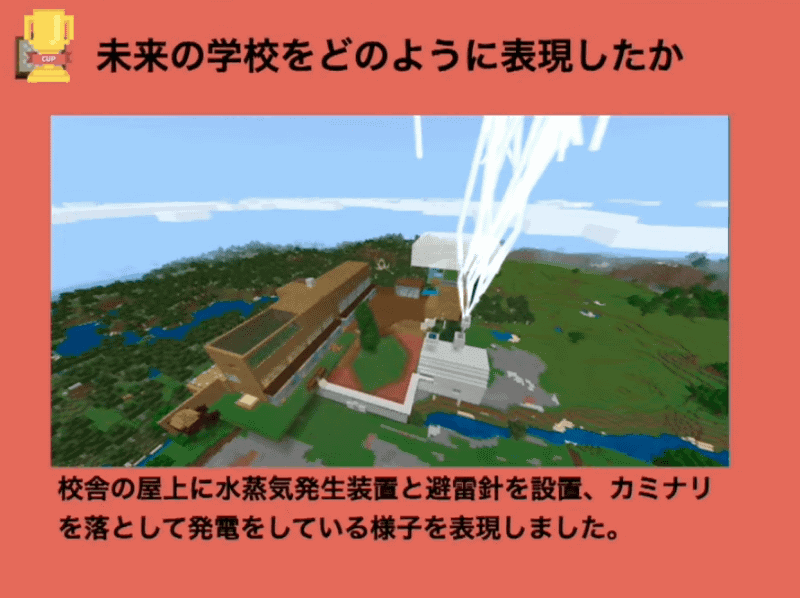 学校の屋上に避雷針を設け、カミナリを電源にするという発想がすごい