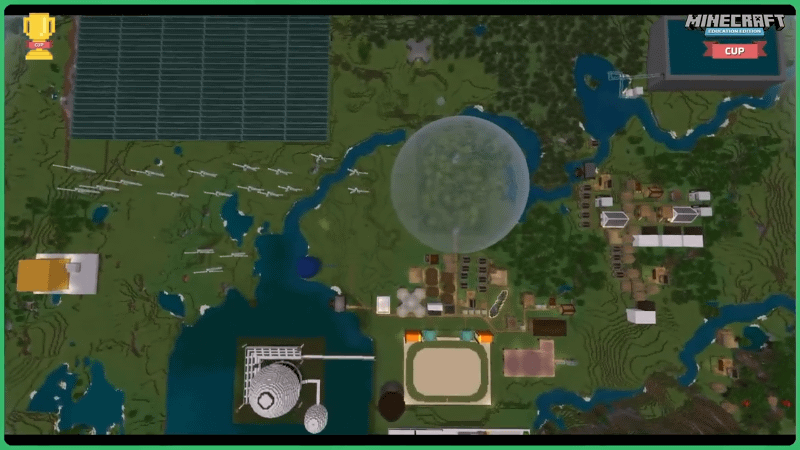 上空から見た学校の全体像