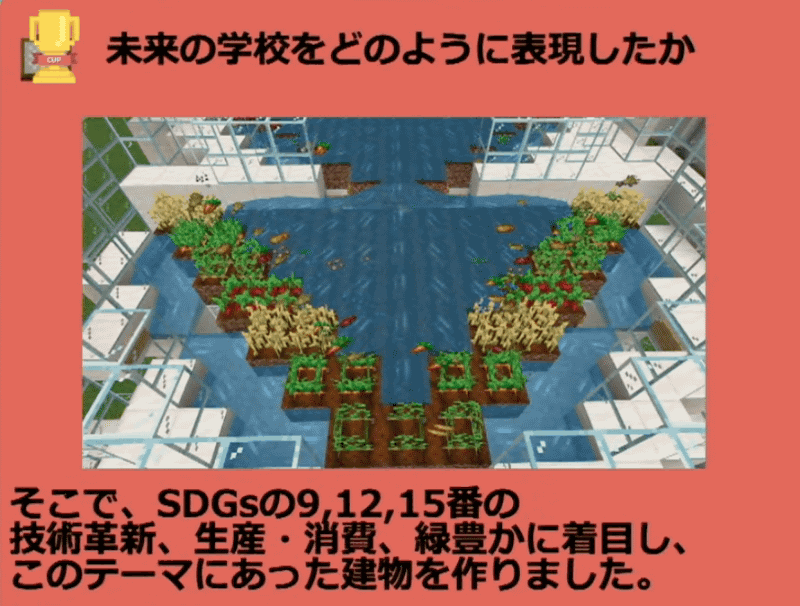 SDGsのテーマ、技術革新を表現するために自動収穫機を作成