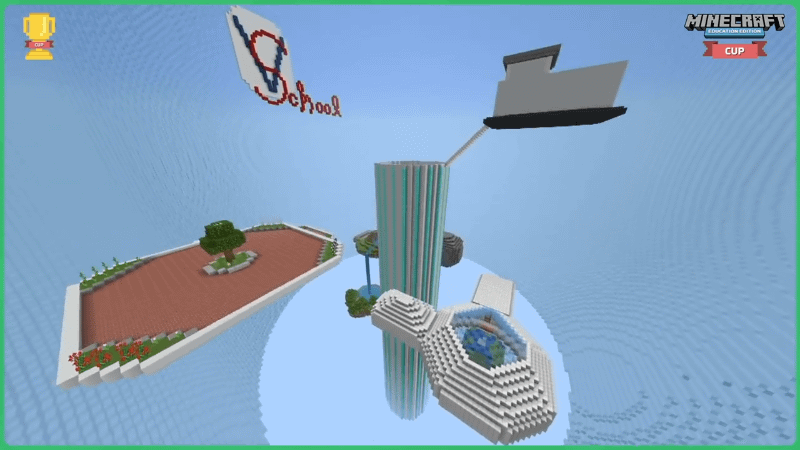 仮想空間上に浮かぶ学校施設