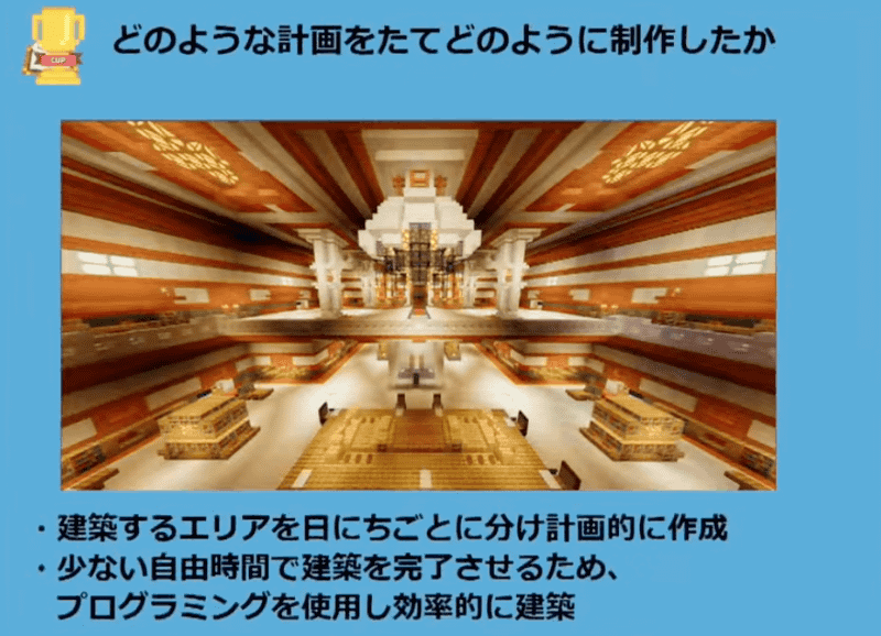 計画や作業の進め方がとても効率的