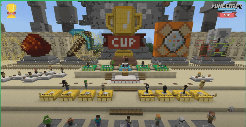 ファイナリストが並ぶ中、花火の打ち上げという粋な演出まで