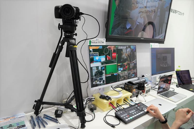 人気製品Blackmagic Design ATEM miniシリーズの「ATEM Mini Extreme」も展示