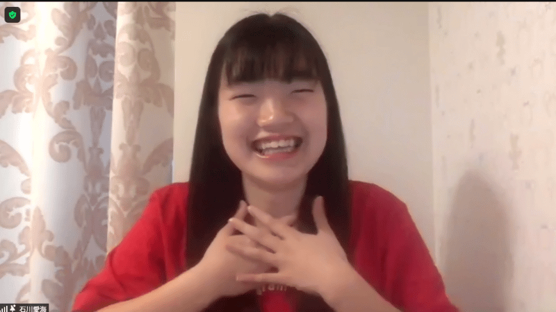 Matz賞のW受賞となったMy Design Memoの石川さん。受賞の瞬間、笑顔がはじけた。