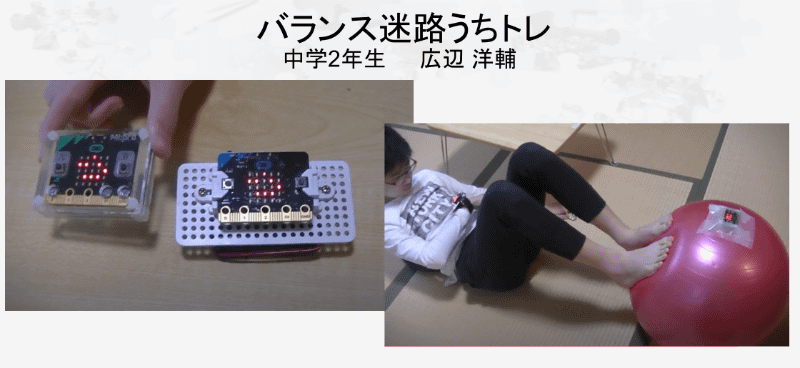 埼玉県白岡市立篠津中2年　広辺洋輔さんの作品「バランス迷路うちトレ」