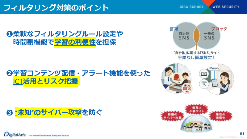 フィルタリング対策で大切な３つポイント