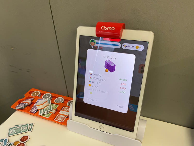 売り上げや材料費、配送費といった経費やお店の収支も表示され、経営を疑似体験