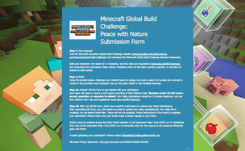 GLOBAL BUILD CHALLENGEへの応募フォーム