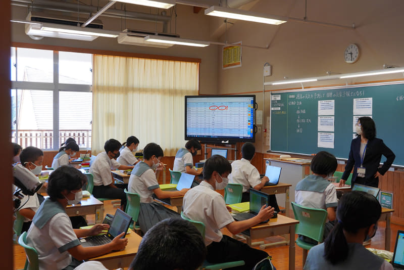 中2理科の授業風景