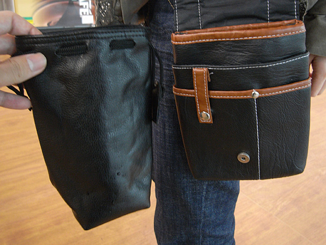 市販のレンズポーチと比べると、たしかに形は似てる？