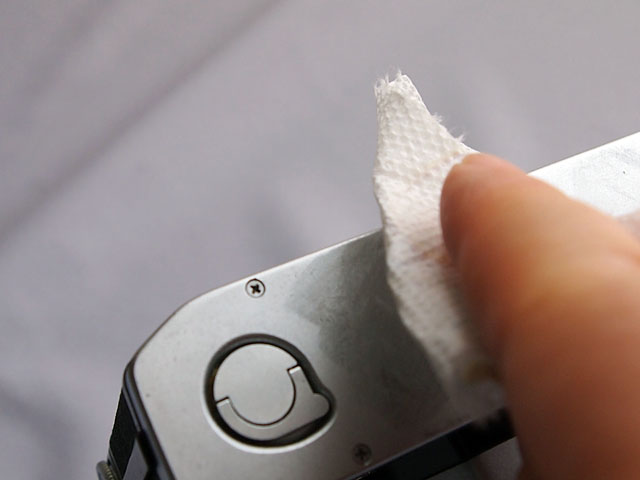 最後にふきとって仕上げる