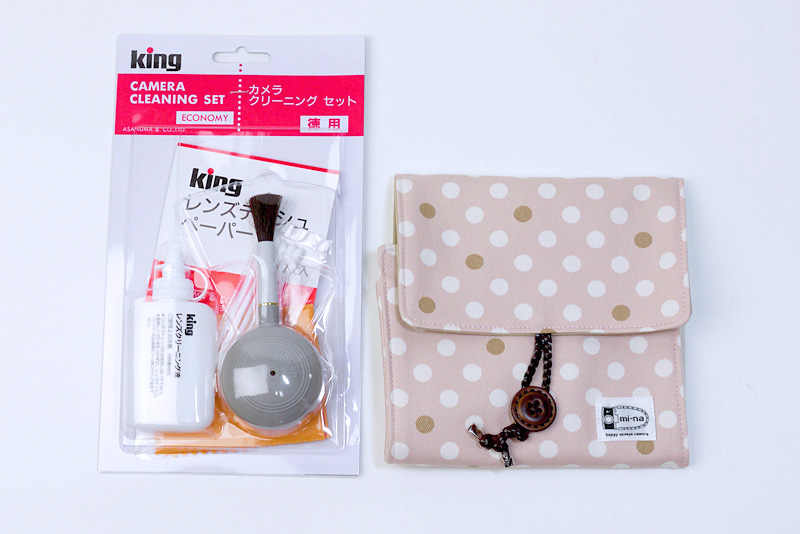 king カメラクリーニングセット(徳用)と水玉イチゴオーレ