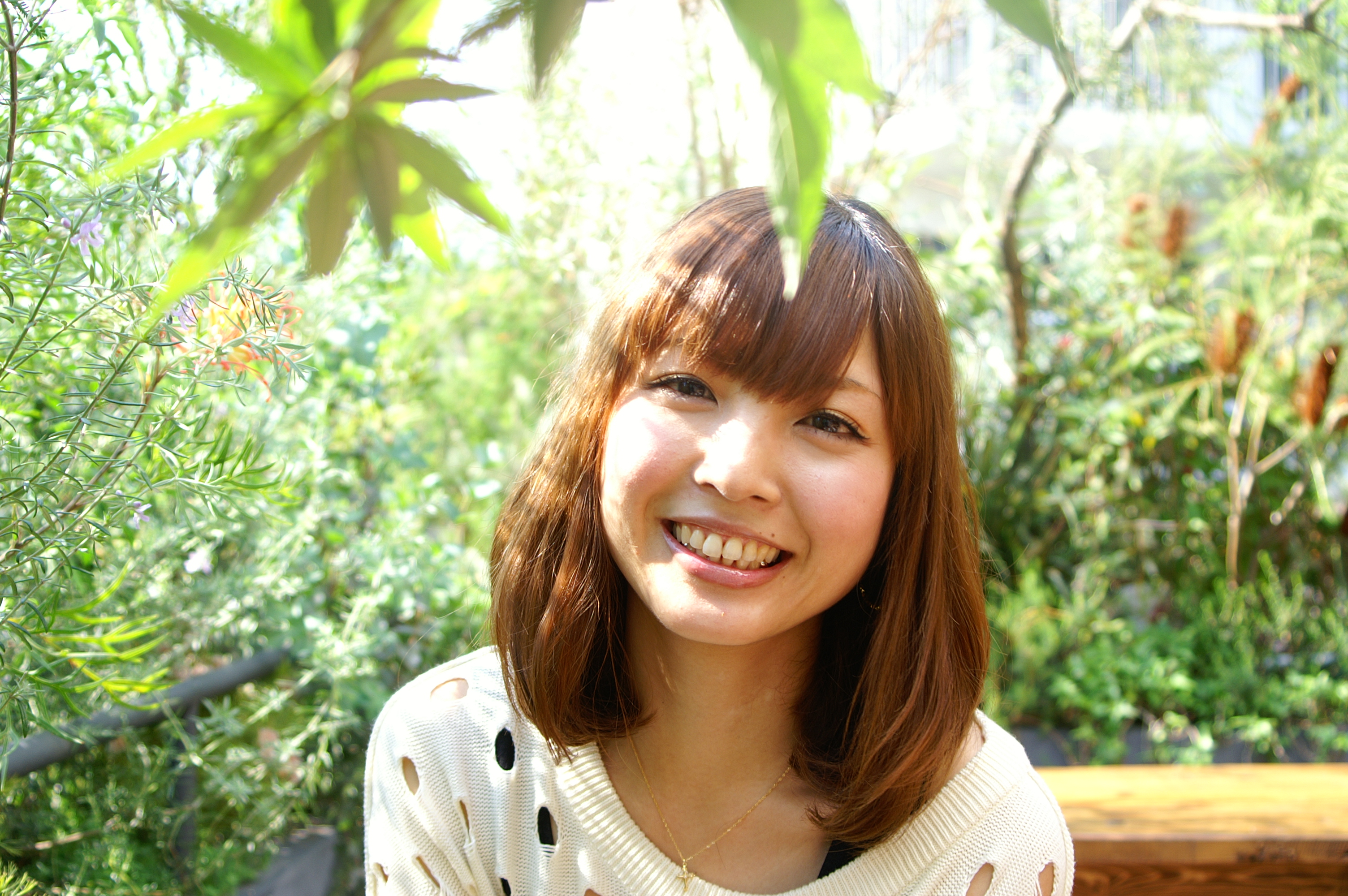 緑と女の子のコラボレーションが見事（撮影：元木一菜）