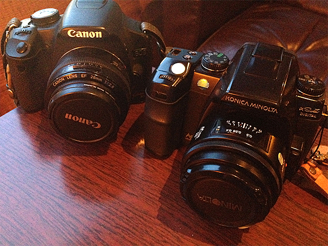 キヤノン「EOS Kiss X3」とコニカミノルタ「αSweet DIGITAL」を愛用