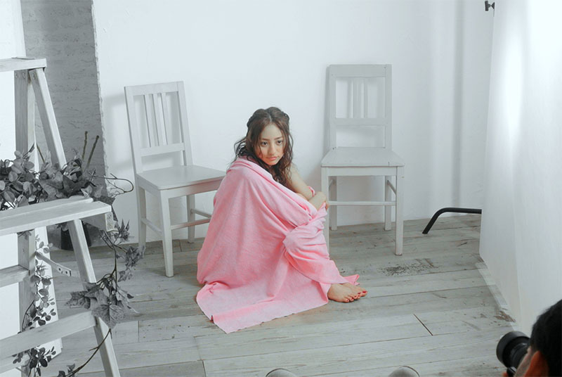 ピンクだけ目立たせて撮影（撮影：静香）