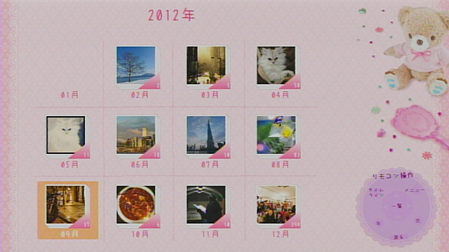 これが年単位で表示したものです。１年の流れが一目でわかります