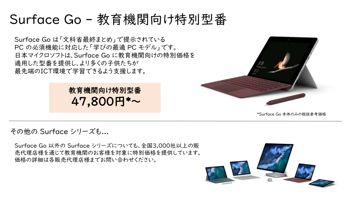 文科省が教育市場へ要請 Surface Goで応えるマイクロソフトの 学びの最適pcモデル とは Watch Headline