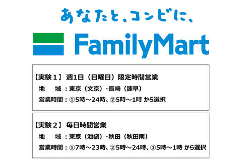 ファミマ 時短営業実験をfc店も対象に実施 東京 長崎 秋田 Impress Watch
