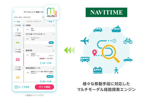 トヨタ 乗換に適した車両情報まできめ細かく案内する My Route Impress Watch