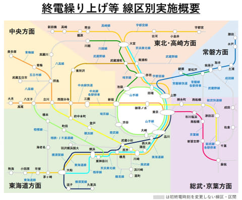 Jr東の終電繰り上げ 山手線は16 分 首都圏17線区 Impress Watch