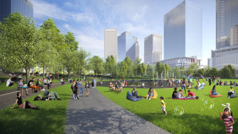 うめきた2期地区開発 工事着手 大阪駅前に4 5万m2の公園と街 Impress Watch