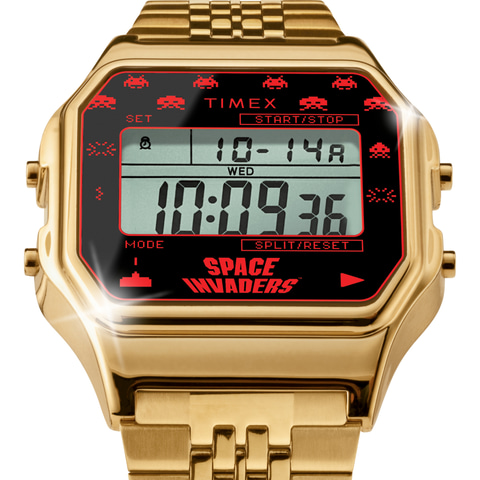 タイメックス スペースインベーダーとコラボのレトロなデジタルウォッチ Impress Watch