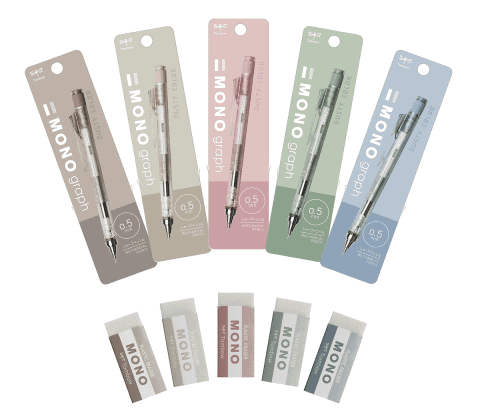 ダスティカラーのmonoシャープペンと消しゴム トンボ鉛筆 Impress Watch