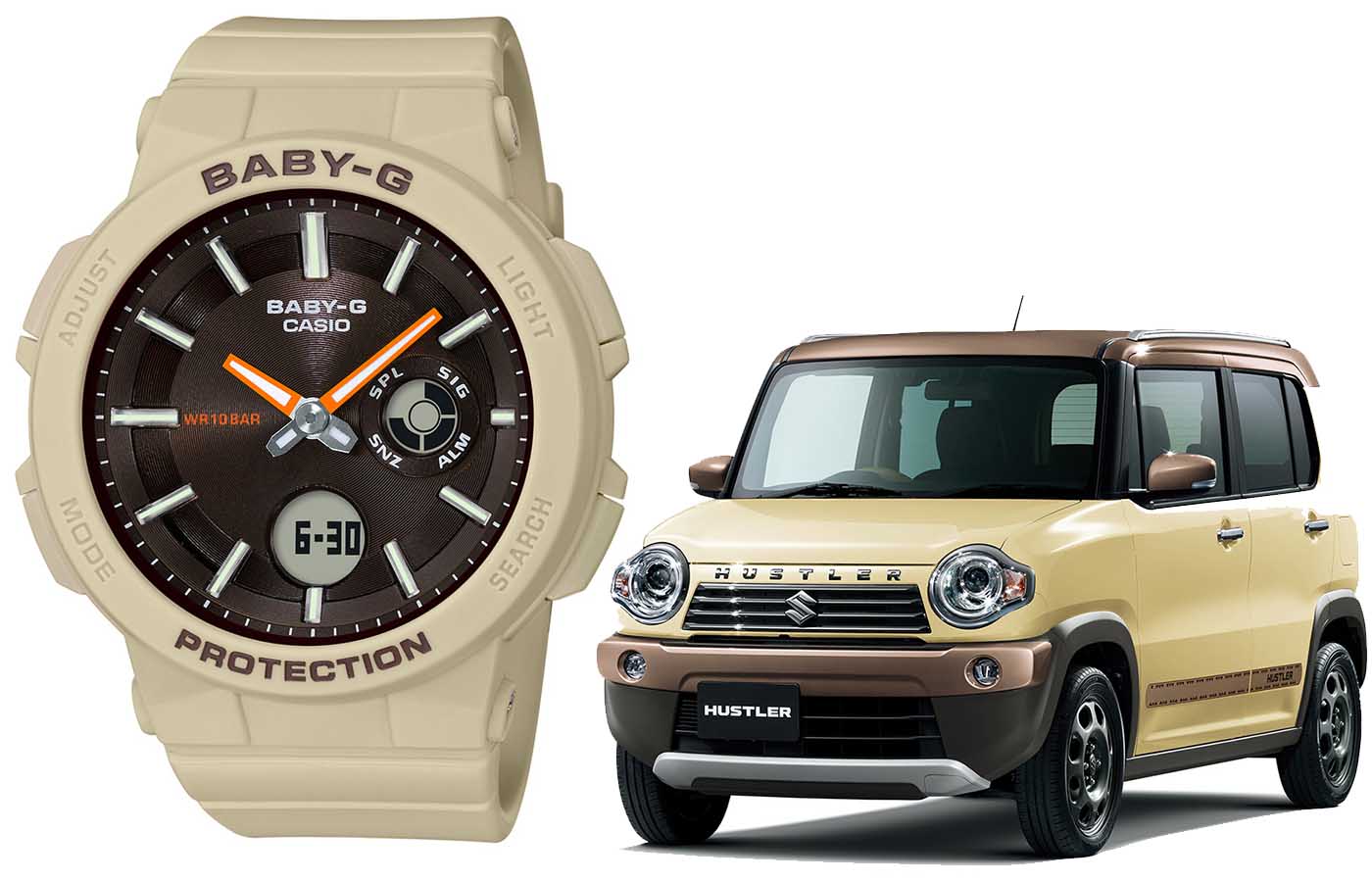 カシオ「BABY-G」× スズキ「HUSTLER」のコラボウオッチ - Impress Watch