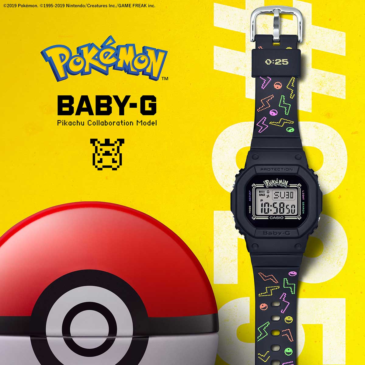 CASIO baby-G ポケモン 25周年 コラボモデル ピカチュウver.