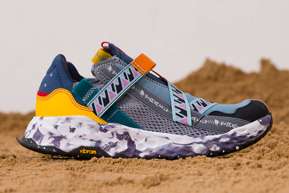 ニューバランス、余剰材料活用のシューズ。素材や色は一つ一つ異なる