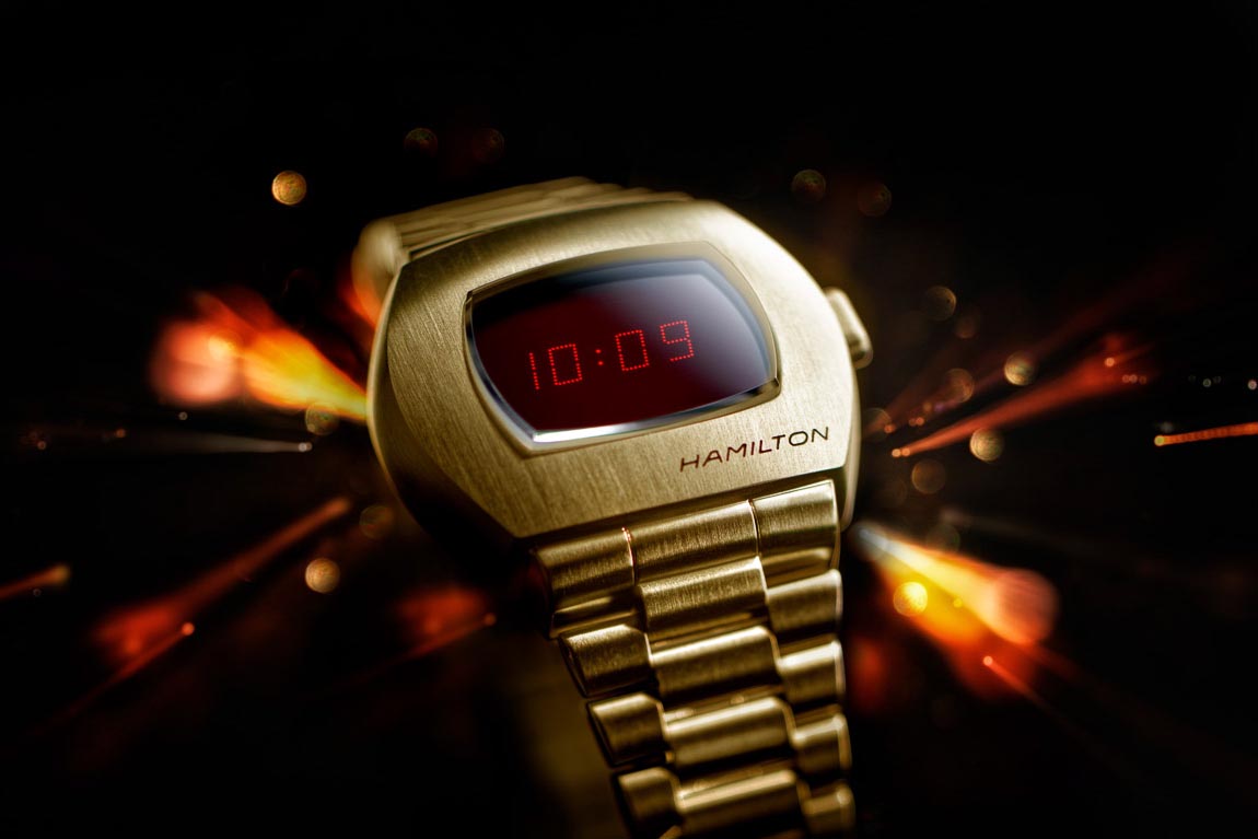 世界初のLEDデジタル時計を復刻「ハミルトン PSR」 - Impress Watch