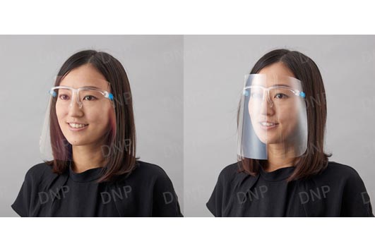 DNP、顔の表情がよく見える「超低反射フェイスシールド」。視界も