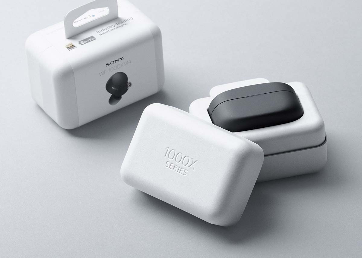 ソニー、竹・さとうきびなどサステナブル紙素材の商品パッケージ。WF