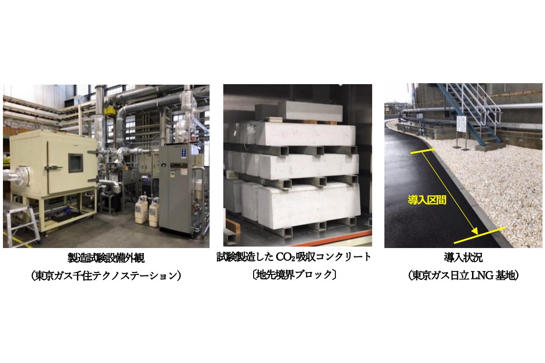 東京ガスと鹿島、都市ガスのCO2で作るコンクリート。世界初 - Impress