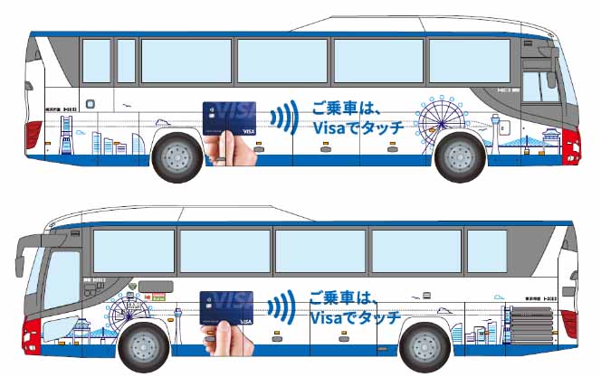 Visaのタッチ決済で横浜市営バスに乗車。10月から横浜駅-大黒ふ頭