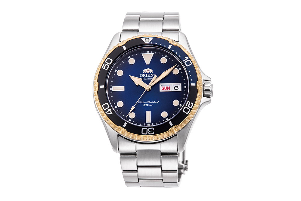 オリエント、ブルー×ゴールドのダイバーデザイン腕時計 - Impress Watch