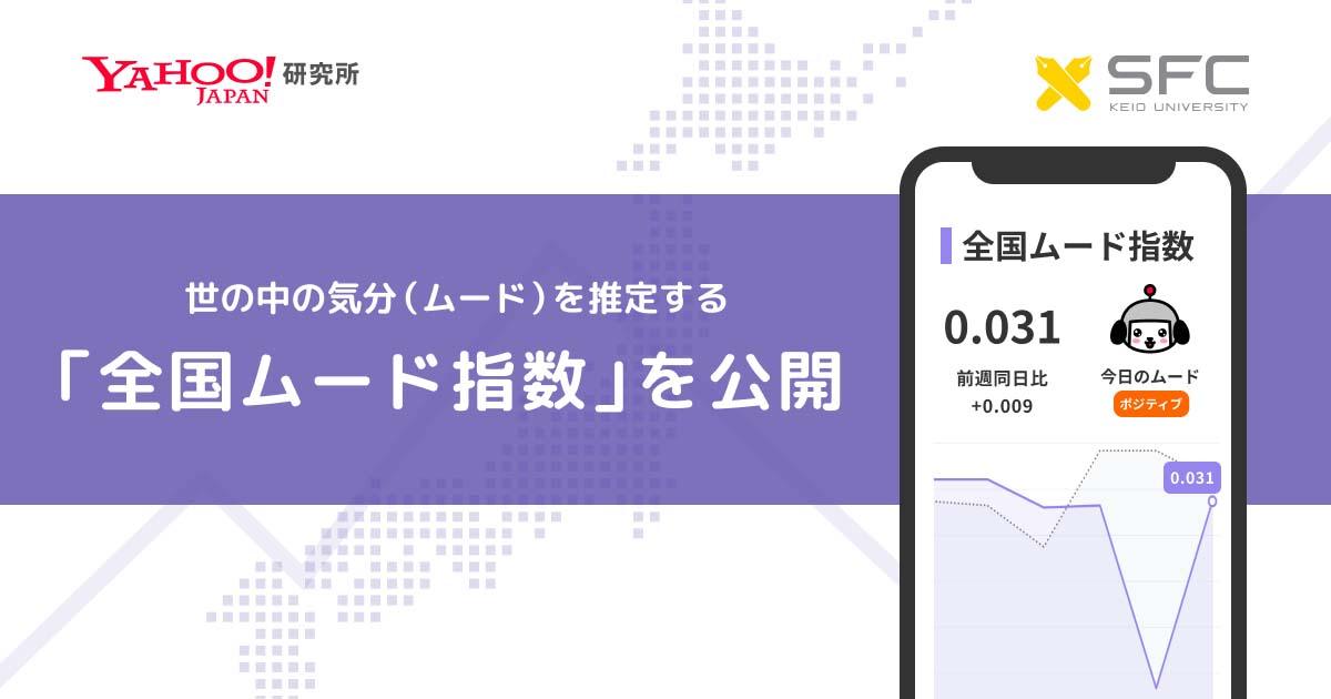 世間の ムード を指数化 ヤフー 全国ムード指数 公開 Impress Watch