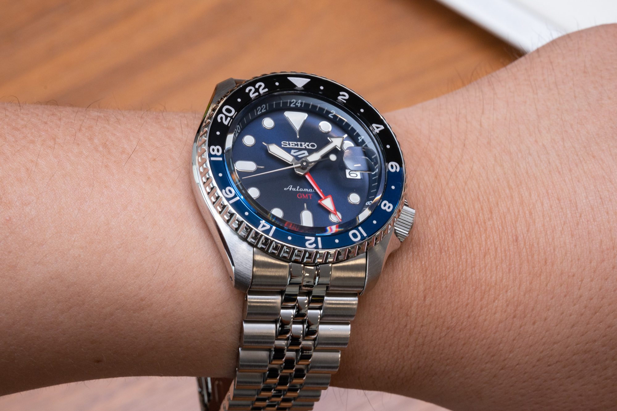 【ベゼル】 セイコー5 スポーツ SKX Sports Style GMT SBSC003 スチール