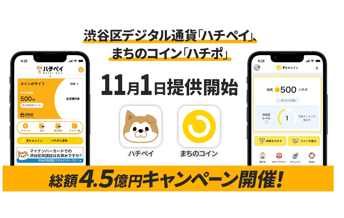 渋谷区のデジタル地域通貨「ハチペイ」始動 4.5億円キャンペーン - Impress Watch