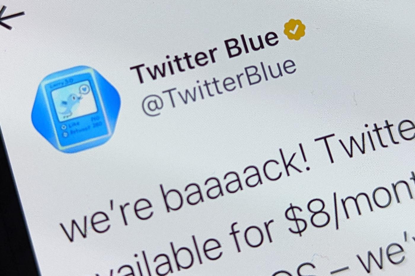 Twitter Blue再開。青い認証マークやツイート編集機能で月8ドル