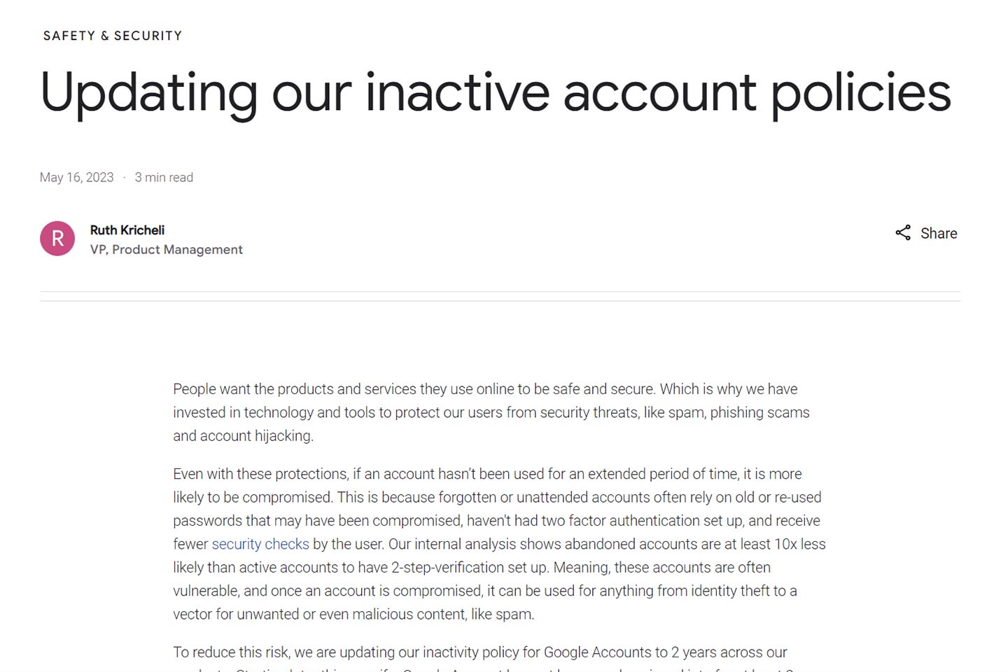 Google、2年以上利用がないアカウントを削除へ - Impress Watch