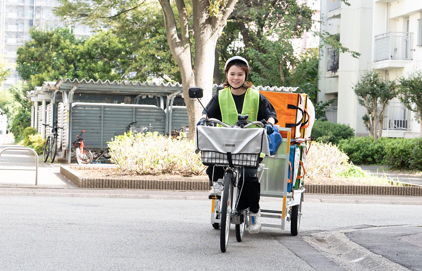 自転車用リヤカー 折り畳み式リヤカー(自転車牽引型)/M196FRA-80KG/測定/包装/物流/専門